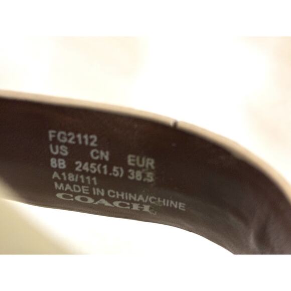 Coach Chain Wedge Heels – White Open Toe (Women’s 8) - Picture 12 of 14